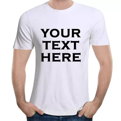 Personalized Custom Print Round Neck Dry Fit White